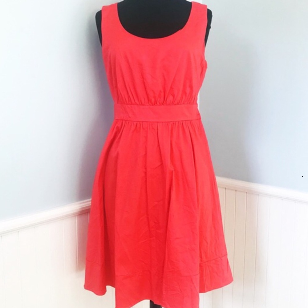 Coral Vince Camuto Fit & Flare Dress w/ pockets!